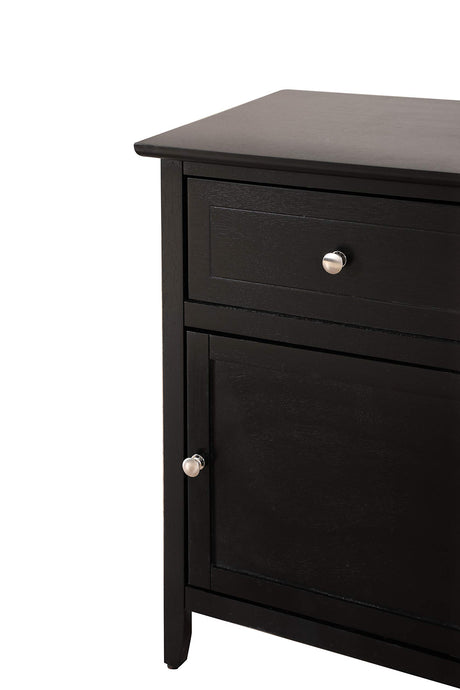 Izzy 1 Drawer 1 Door Nightstand in Black