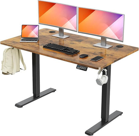 Height Adjustable Electric Standing Desk Whole-Piece, 48 x 24 Inches Quick Assembly Sit Stand Desk