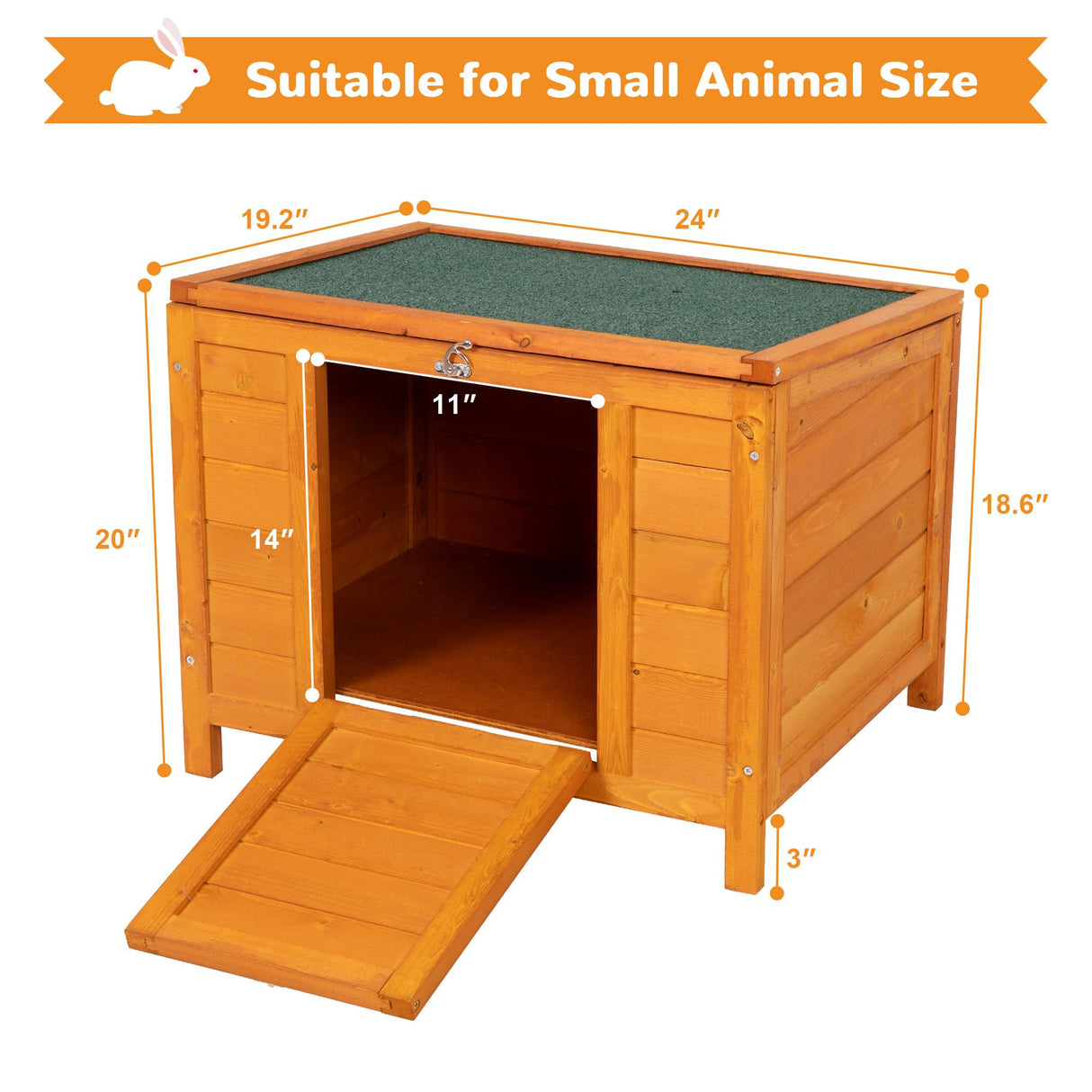 Fashion Wooden Small Animal House, Stable Outdoor Rabbit Hutch Weatherproof