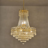 8-Lights Luxury Crystal Chandelier, 16 Inch French Empire Style Chandelier with K9