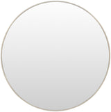 Ceraon Modern Round Accent Mirror, Brown