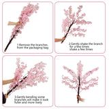 Trees Indoor Decor: Handmade Natural Fake Cherry Blossom Pink Tree Outdoor for Party