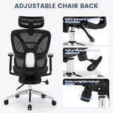 Office Chair, Reclining High Back Mesh Office Chair with Dynamic Lumbar Support,