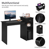 Home Office Computer Desk with Storage Drawer and Monitor Stand