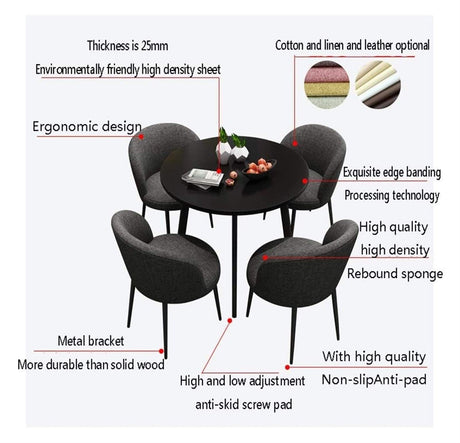 Office Conference Table Small Meeting Room Table, Round Table Space-Saving Furniture