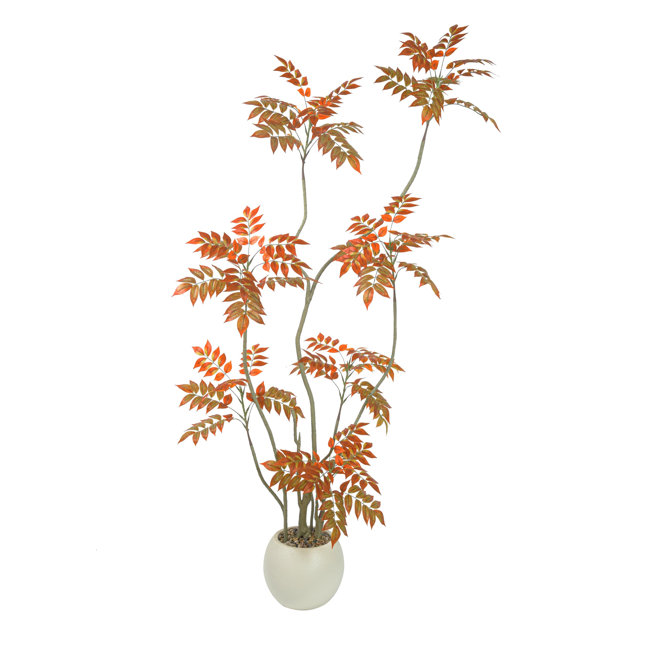 Artificial Mahonia Fortunei Tree 6ft,Tall Fake Plant Artificial Sumac Tree