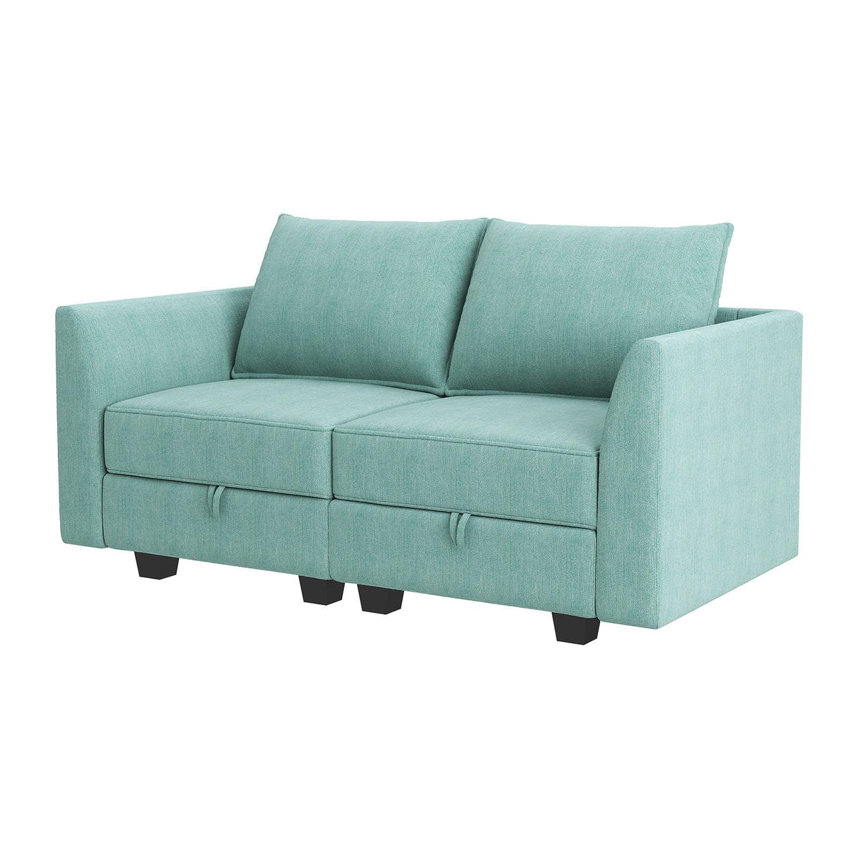 Fabric Loveseat Modern 2 Seater Couch Modular Love Seat Sofa for Small Apartment