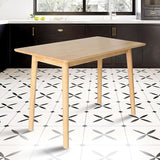 Dining Table Rectangular Modern Kitchen Table, 47" Solid Wood Dining Tables for Small