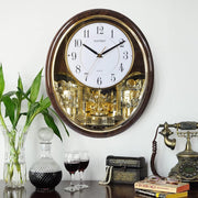 YUNTIMESS Melody & Chime Motion Wall Clock with Rotating Pendulum, Decorative Wall Clock, for Home, Hotel, Library or Church Decor.