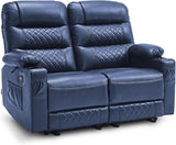 Loveseat Recliner with Console, Electric Reclining Loveseat with Heat and Vibration, Cup