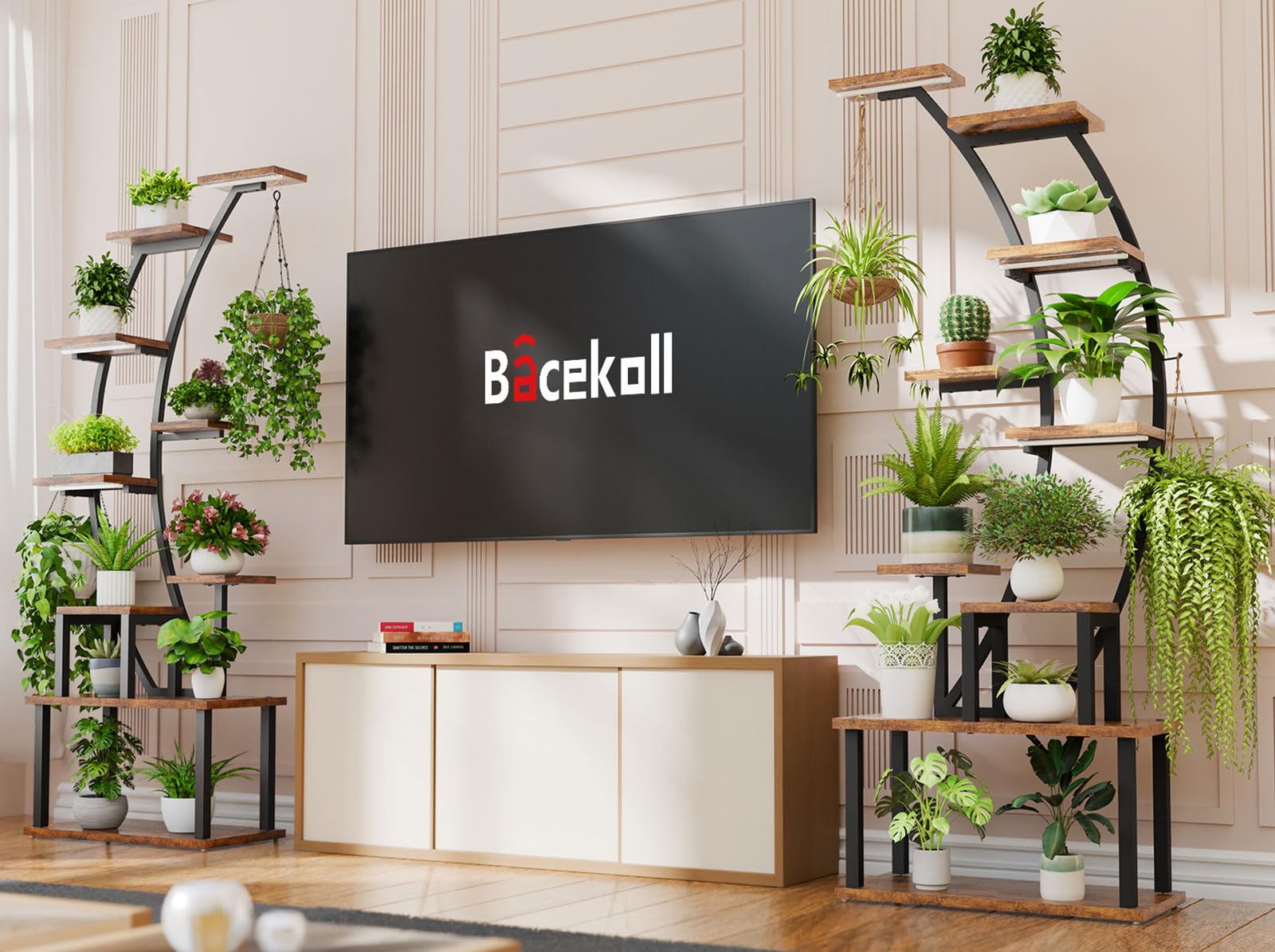 GrowNest 63 – 9-Tier Metal Plant Shelf with Adjustable Grow Lights