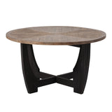 Rustic Farmhouse Coffee Table with Crisscross Base,