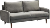 Loveseat Mid-Century Modern Sofa Tufted Couch with Wooden Legs for Living Room - Ginger