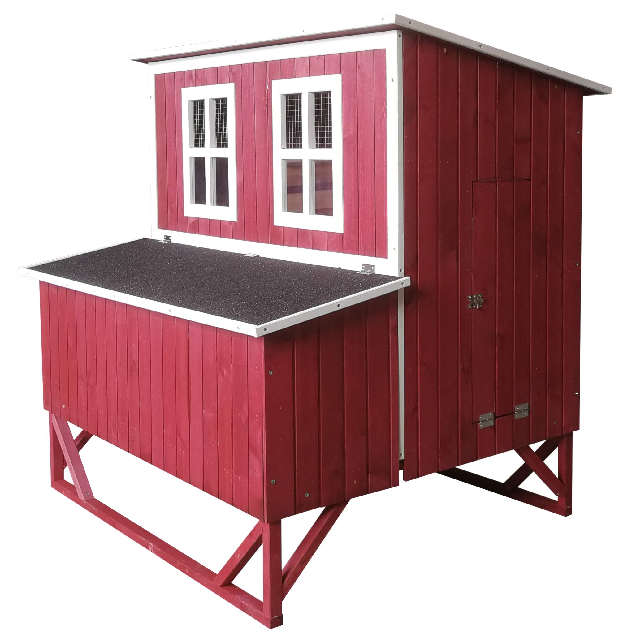 Large Wood Backyard Chicken Coop Hen House 4-8 Chickens w 4 Nesting Box New