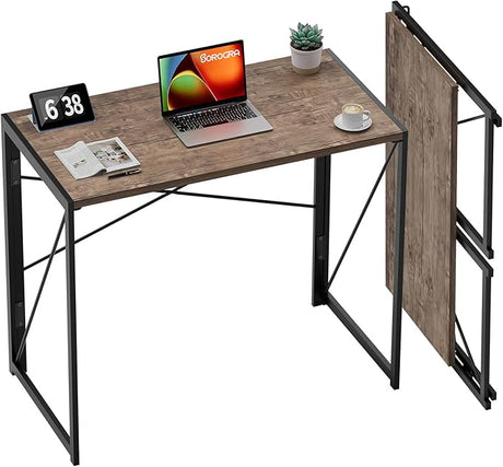 Small Folding Desk 31.5 inch Foldable Computer Desks, Spaces Saving Writing