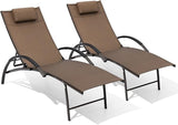 Chaise Lounge Chair Outdoor Set of 2 - Pool Lounge Chair