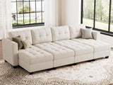 Modular Sectional Sleeper Sofa Couch with Storage Seat Reversible Modular Sofa Couch