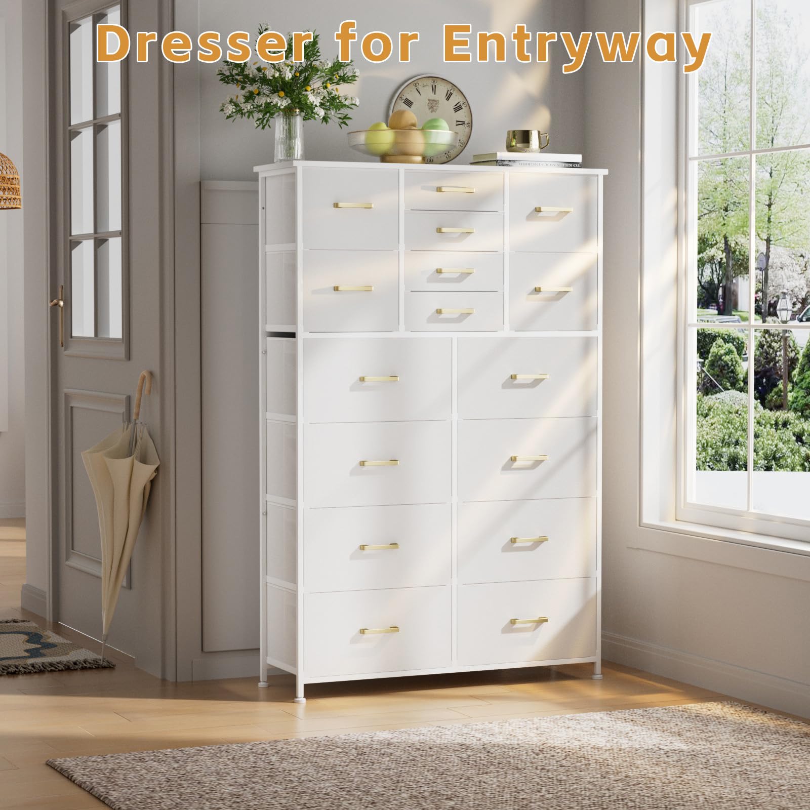 Tall Dresser for Bedroom,16 Drawer Dressers