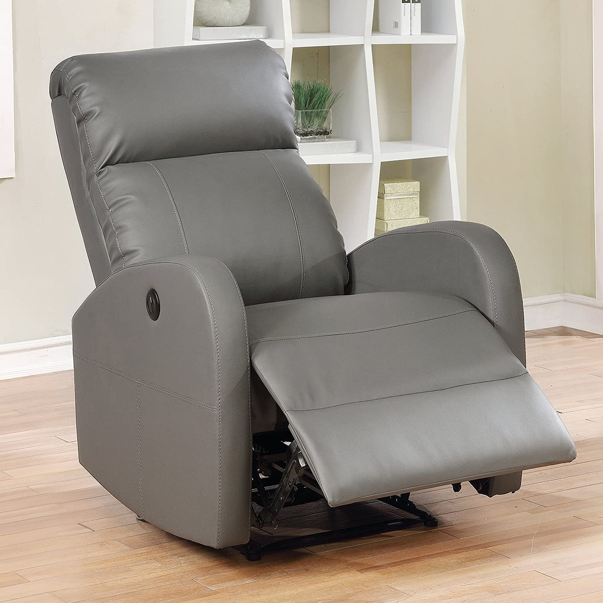 Sean Collection Modern Electric Leather Recliner Chair with USB Charging Port an