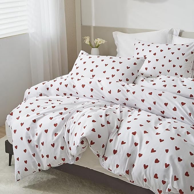 White Floral Duvet Cover King 100% Cotton Floral Printed Duvet Cover Set Botanical