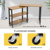 Sofa Side Table 360° Rotating Mobile End Table Movable Laptop Table