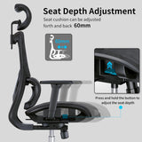 Ergonomic Office Chair with 3D Armrest, Big and Tall Computer Desk Chair