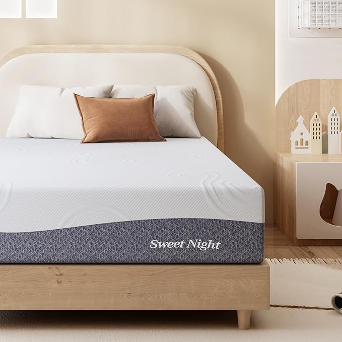 Queen Mattress, 12 Inch Cooling Gel Memory Foam Mattress for Comfy Sleep & Pressure Relief,