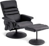 Reclining Chair with Massage, 360 Swivel Living Room Chair Faux Leather