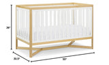 Tribeca 4-in-1 Baby Convertible Crib, Bianca White/Natural