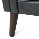 Holasek Love Seats, Midnight + Brown