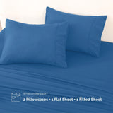 King Size Sheet Set, 4-Piece Brushed Microfiber Sheets for King Size Bed Set,