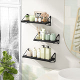 Floating Shelves Wall Mounted, Rustic Wood Wall Shelves Set of 3 for Bedroom