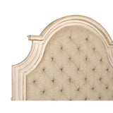 Anastasia Solid Wood Queen Bed - Antique White Finish