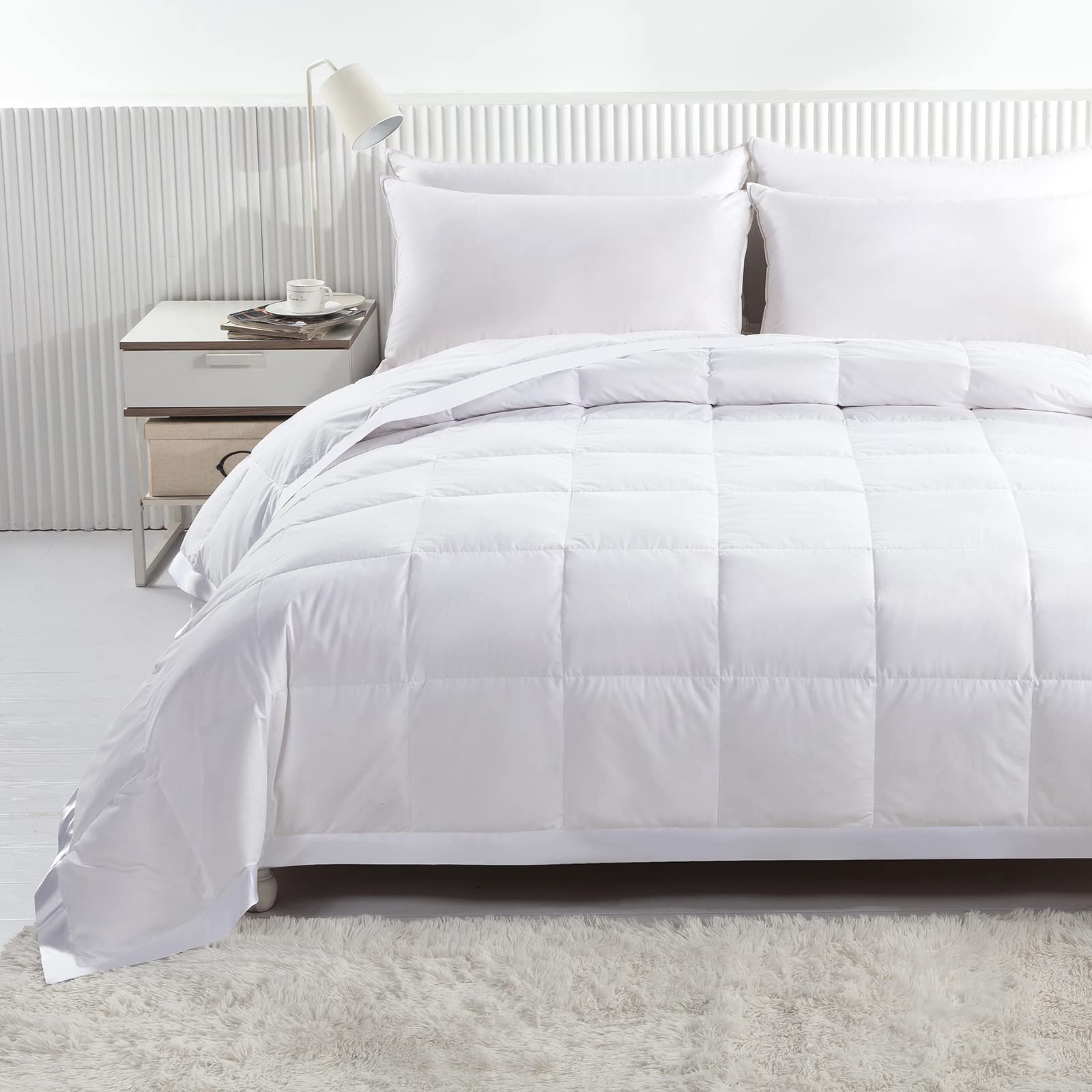 Lightweight Down Feather Fibers Blanket, Summer Cooling Down Feather Fibers Comforter