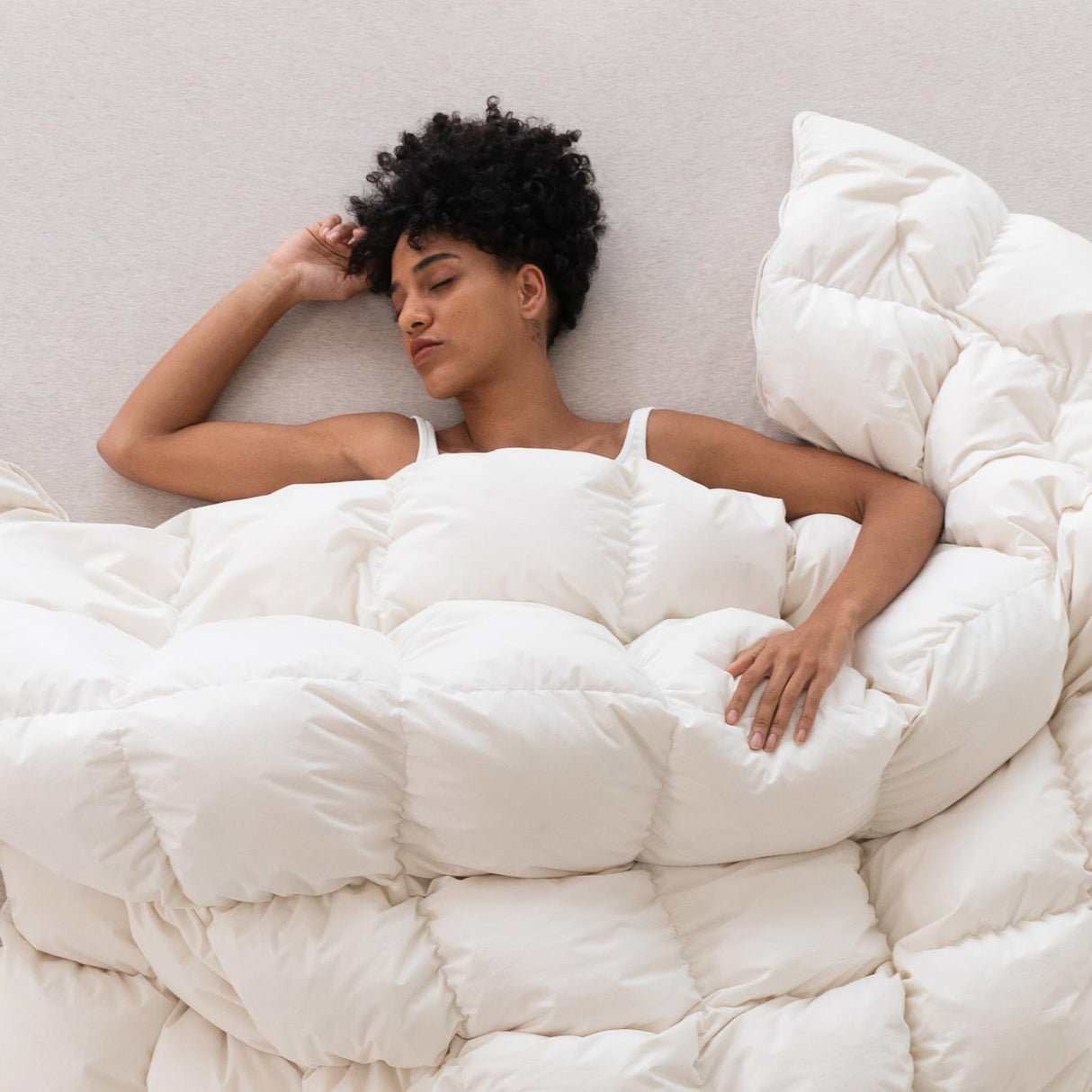 Luxury Down Feathers Fiber Comforter King Size - 750 Fill Power All Season