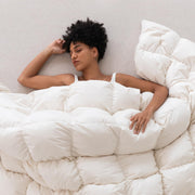 Luxury Down Feathers Fiber Comforter King Size - 750 Fill Power All Season