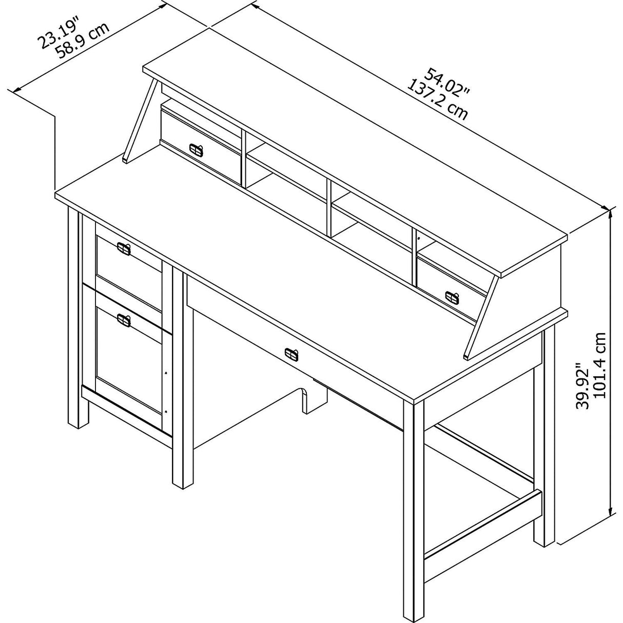 Computer Desk, Pure White