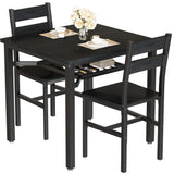 3-Piece Dining Table Set for Small Spaces with Storage