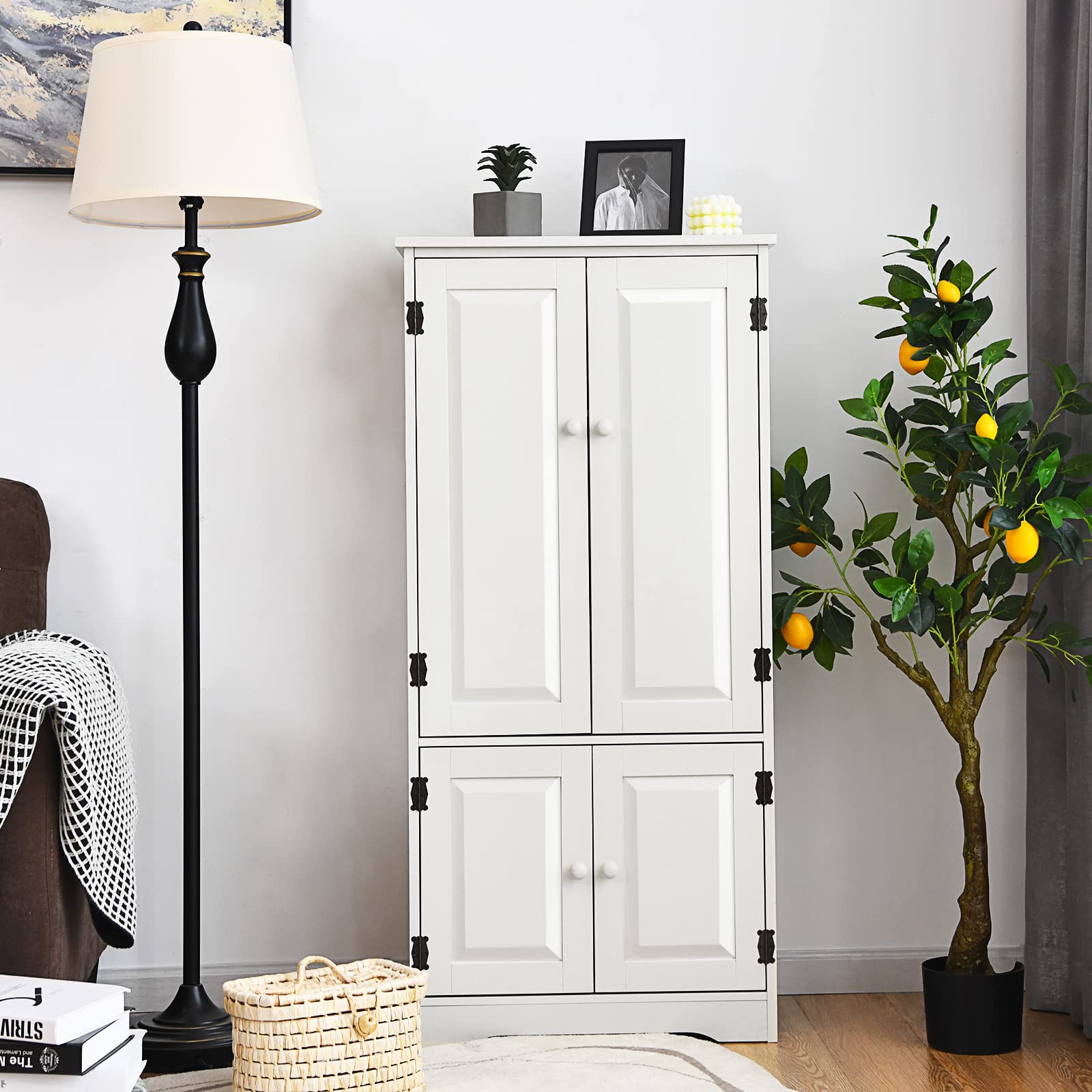 Kitchen Pantry Storage Cabinet, Wood Cupboard Organizer