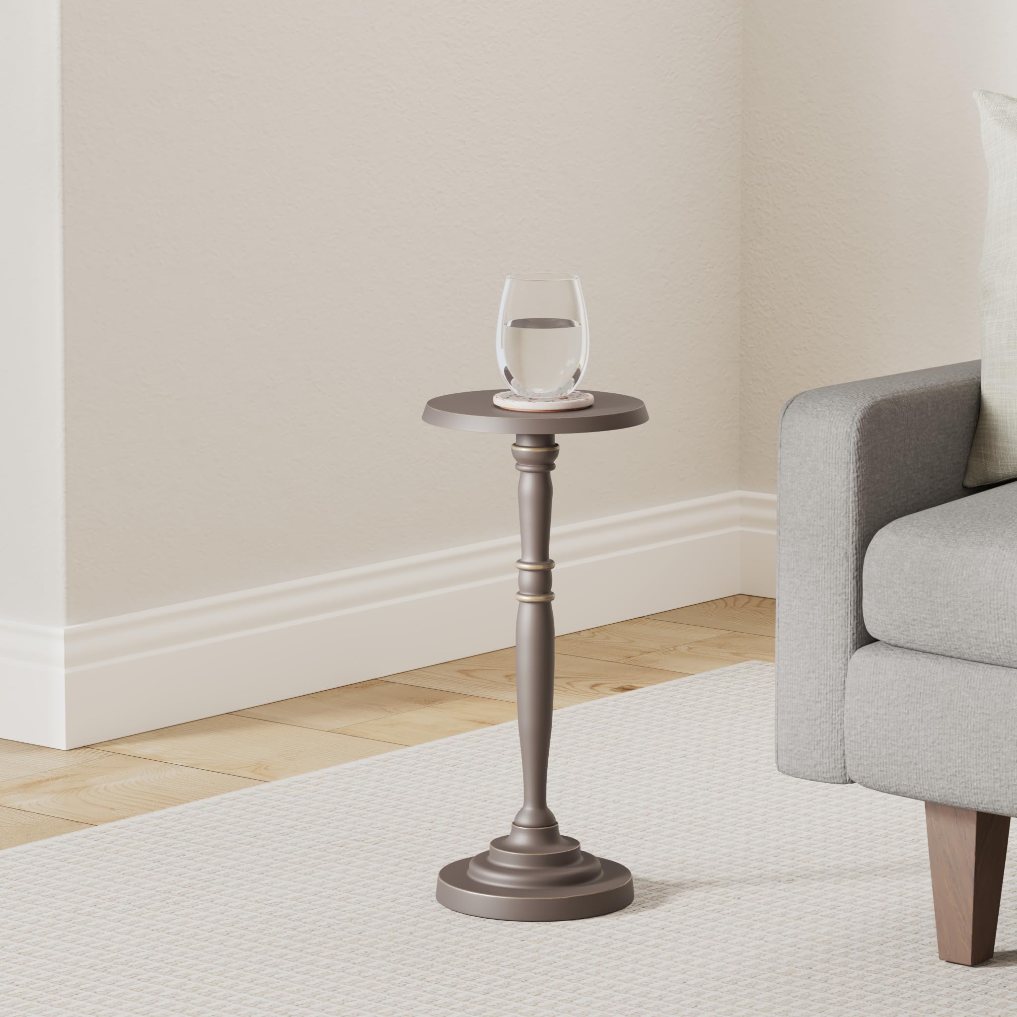 Black Metal End Table