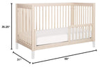 4-in-1 Convertible Crib with Toddler Bed Conversion in Washed Natural