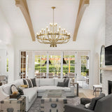 24 Light, Farmhouse Chandelier for Dining Room, Large Chandeliers for High Ceilings,