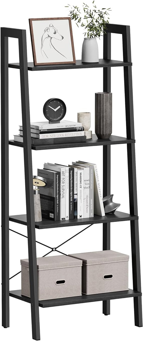 Ladder Shelf, 4-Tier Bookshelf, Storage Rack