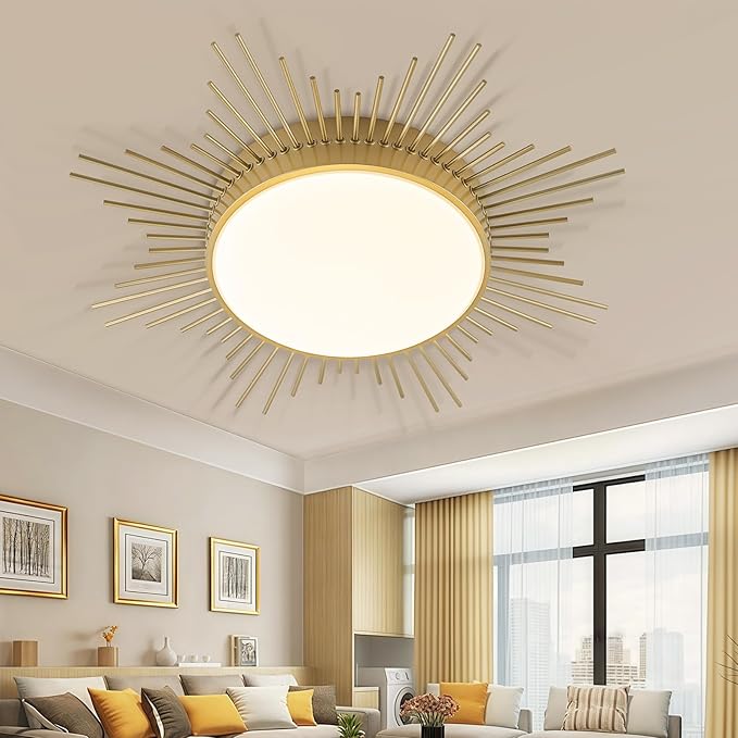 23.6" LED Sputnik Ceiling Light - Modern Flush Mount Fixture