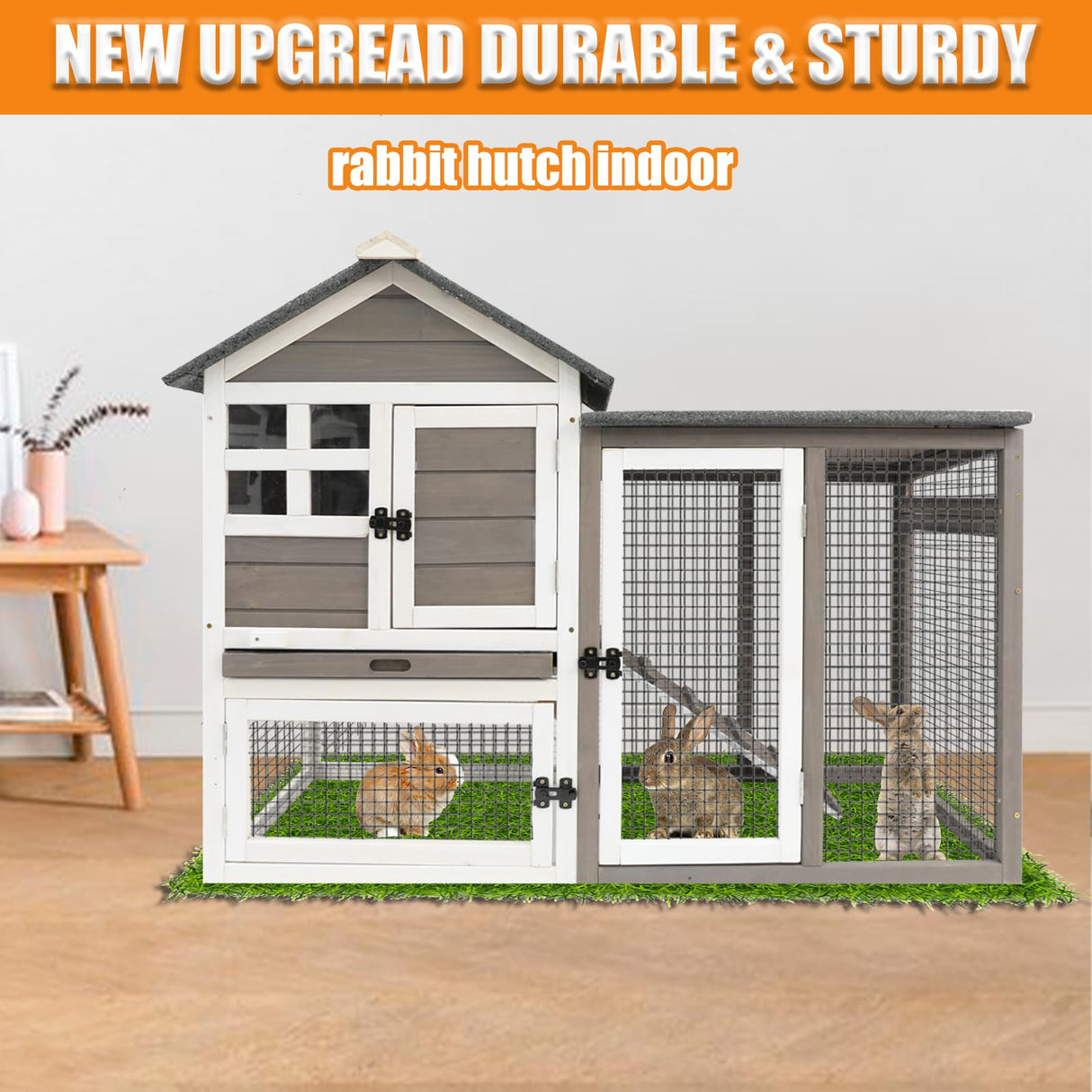 Rabbit Hutch-Indoor Rabbit Hutch Outdoor Rabbit Cages Indoor Rabbit Hutch