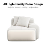 " L-Shaped Modular Sectional Sofa Couch for Living Room, Oversized Modern 3-Seater Couches with Deep Seat, Movable Ottoman, No Assembly, DIY Combination, Corduroy, Beige