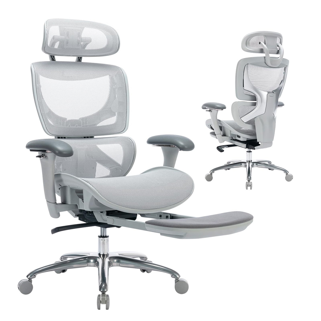 Mesh Office Chair with Footrest, High Back Computer Executive Desk Chair with Lumbar