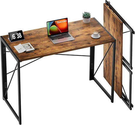 Small Folding Desk 31.5 inch Foldable Computer Desks, Spaces Saving Writing