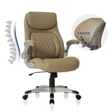 Ergonomic Office Chair Premium Microfiber Leather Adjustable Lumbar Support, Home