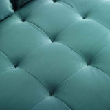 EEI-3764-TEA Valour Performance Velvet Sofa, Teal